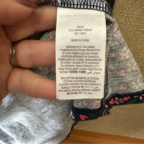 Boden Navy Floral Strawberry Tea Mini Dress Size 2P - Picture 7 of 7